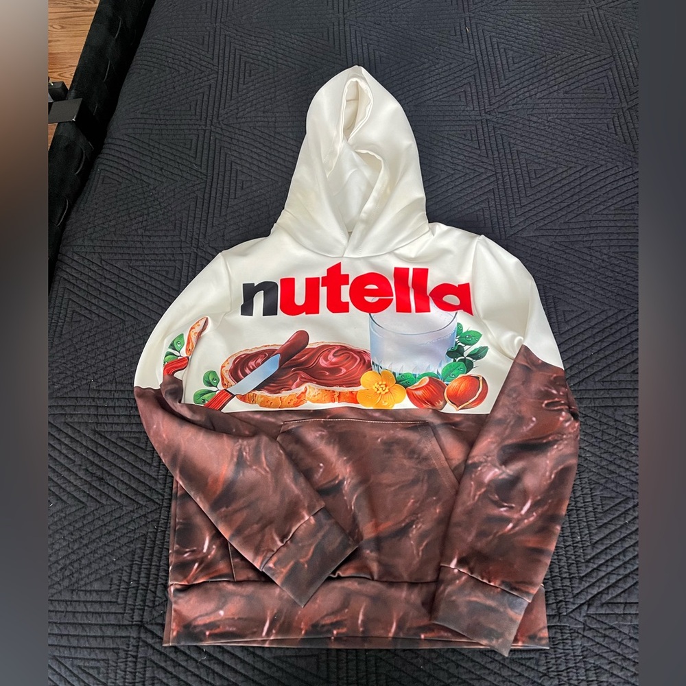Nutella Kids Hoodie, Size Small, Hood & Front Pocket